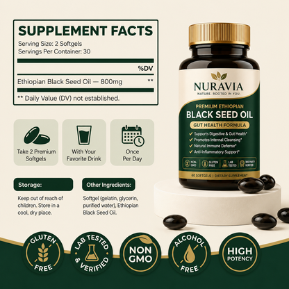 Nuravia™ Premium Ethiopian Black Seed Oil