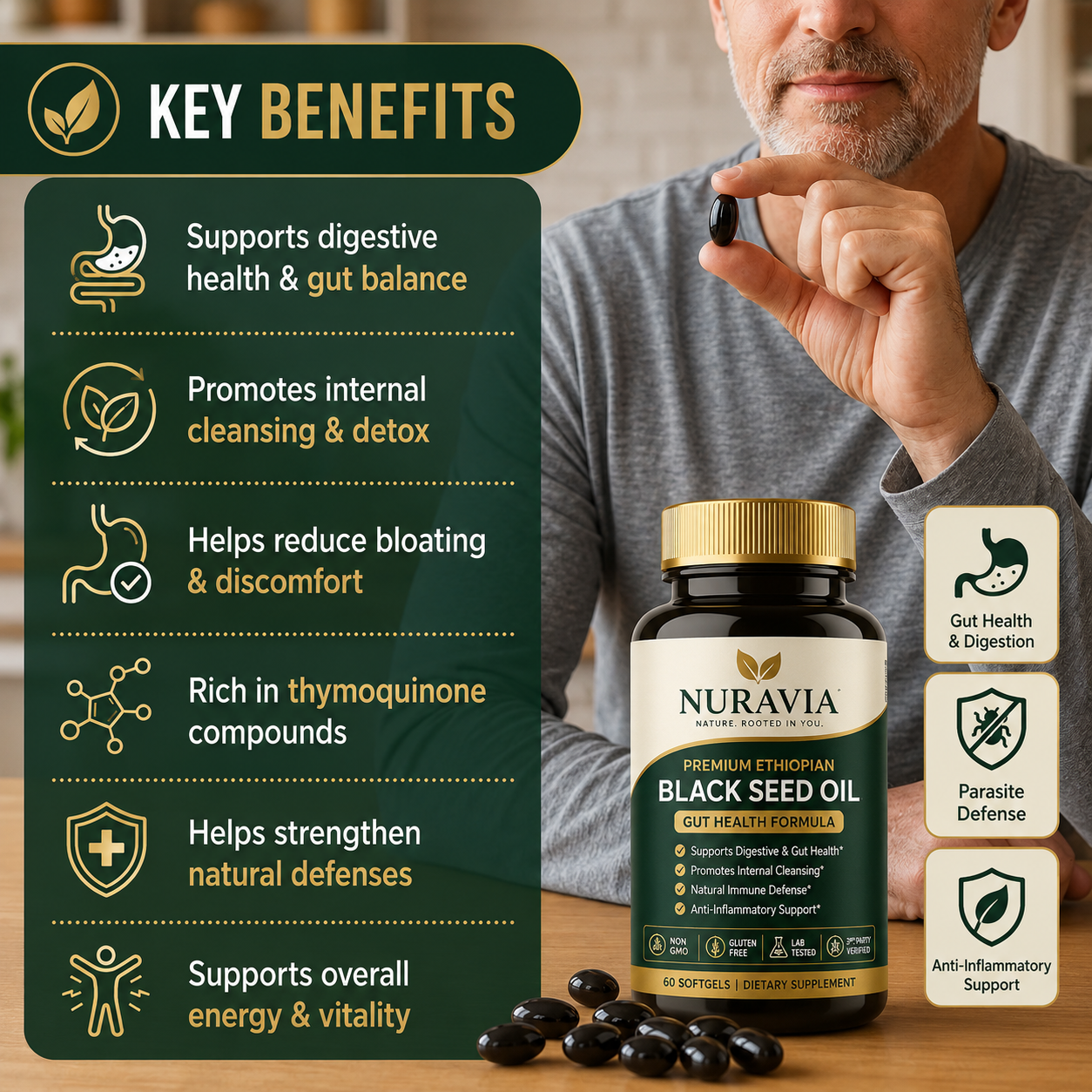 Nuravia™ Premium Ethiopian Black Seed Oil